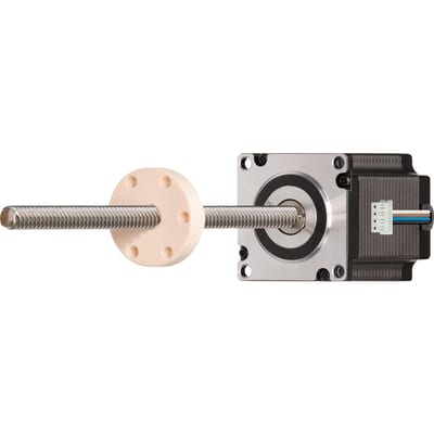 drylin® E stepper motor linear actuator, stranded wires with JST connector, NEMA23