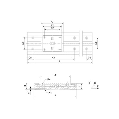 drylin® N Guide Rail, size 80mm (NS-01-80-UNGEBOHRT)