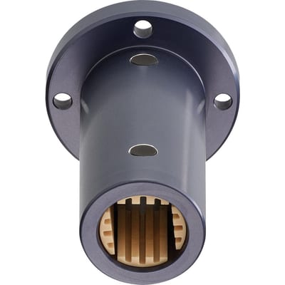 dryLin® Q flange bearing, round flange, twin
