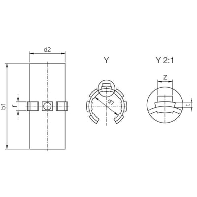 drylin® R – Inch Liner – Open Version – Suitable for All Shafting