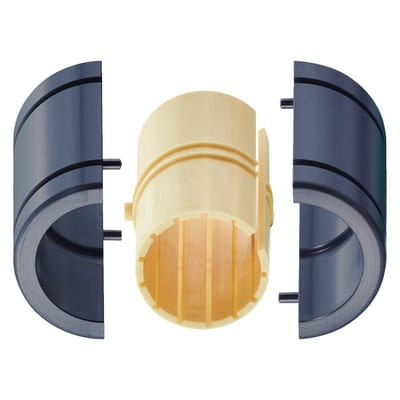 drylin® R – Metric Split Linear Bearing – Standard – Closed Version – Quick–Change – Suitable for All Shafting