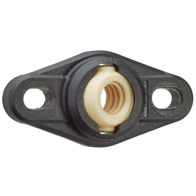 DryLin® spherical high helix lead screw nut with flange housing, EFOM