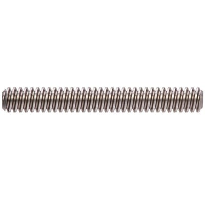drylin® trapezoidal lead screw, left-hand thread, two start, C15 1.0401 (1015 carbon) steel