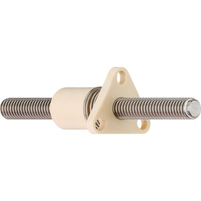 DryLin® trapezoidal lead screw nut, anti backlash, JSRM (DST-JFRM-PL-0001-DS6.35X2.54)