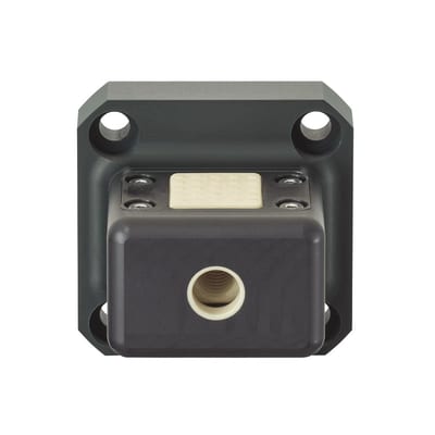 DryLin® trapezoidal lead screw nut with flange housing, fast forward quick-lock fastener, iglide® J (FTRM-FF-10X2)