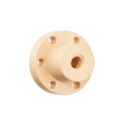 drylin® trapezoidal lead screw nut with flange, multiple start, JFRM (JFRM-1315TR06X2P1)