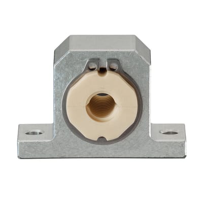 drylin® trapezoidal lead screw nut with housing block