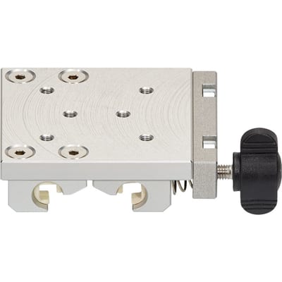 drylin® W carriage for curved rail preloaded WWB, square, curved bends, manual clamp