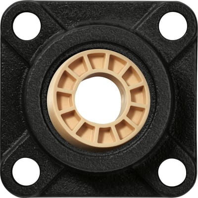 Fixed flange bearings with 4 mounting holes, cast iron housing UC, igubal® JEM-SP