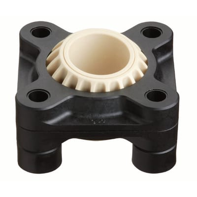 Flange bearing with 4 mounting holes and split housing, KFSM GT igubal®, spherical ball iglide® J