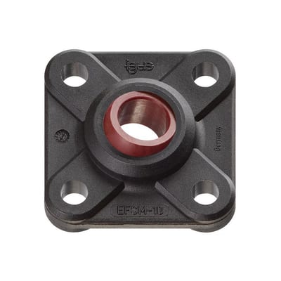 Flange bearings with 4 mounting holes, EFSI, igubal®, spherical ball iglide® R