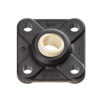 Flange bearings with 4 mounting holes, EFSI, igubal®, spherical ball iglide® W300