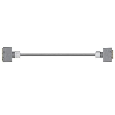 Han 10B Connector housing (pin) to Han 10B Connector housing (socket), Double locking lever on both sides, straight, PVC 7.5 x d