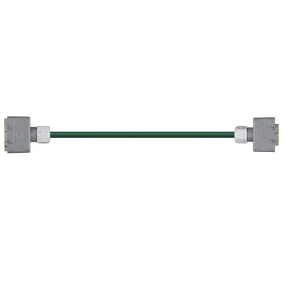 Han 10B Connector housing (pin) to Han 10B Connector housing (socket), Double locking lever on both sides, straight, PVC 6.8 x d