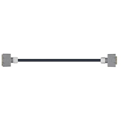Han 10B Connector housing (pin) to Han 10B Connector housing (socket), Double locking lever on both sides, straight, TPE, halogen free