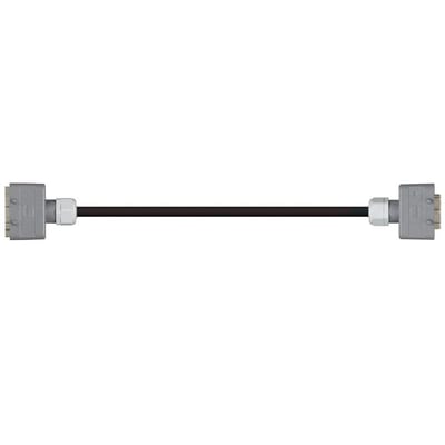 Han 10B Connector housing (pin) to Han 10B Connector housing (socket), Single locking lever on both sides, straight, PVC 6.8 x d