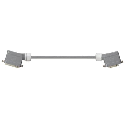 Han 10B Connector housing (pin) to Han 10B Connector housing (socket), Single locking lever on both sides, angled, PVC 7.5 x d