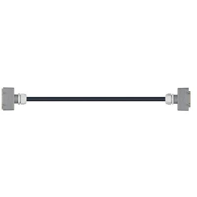 Han 16B Connector housing (pin) to Han 16B Connector housing (socket), Double locking lever on both sides, straight, TPE, halogen free