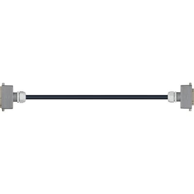 Han 16B Connector housing (pin) to Han 16B Connector housing (socket), Single locking lever on both sides, straight, PUR 10 x d