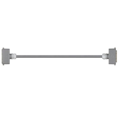 Han 24B Connector housing (pin) to Han 24B Connector housing (socket), Single locking lever on both sides, straight, PUR 6.8 x d