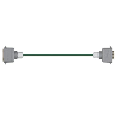 Han 6B Connector housing (pin) to Han 6B Connector housing (socket), Single locking lever on both sides, straight, PVC 12.5 x d