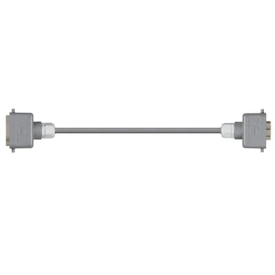 Han 6B Connector housing (pin) to Han 6B Connector housing (socket), Single locking lever on both sides, straight, TPE, halogen free