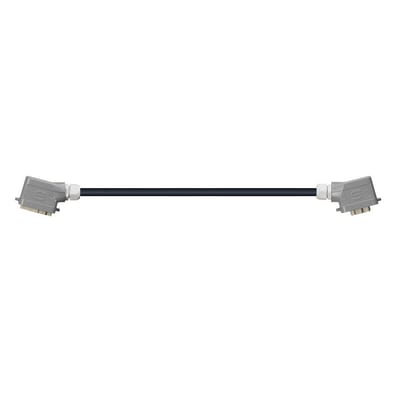Han 6B Connector housing (pin) to Han 6B Connector housing (socket), Single locking lever on both sides, angled, PVC 12.5 x d