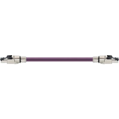 Harnessed Ethernet CAT7 basic cable, TPE, Telegärtner RJ45 connector on both ends, 12.5XD