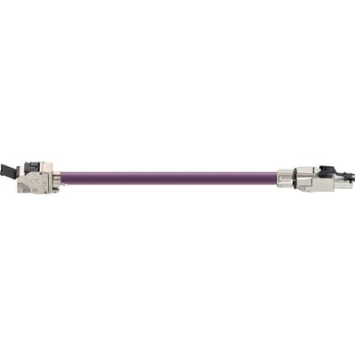 Harnessed Ethernet CAT7 extension cable, PUR, RJ45 Telegärtner socket/connector, 12.5 x d