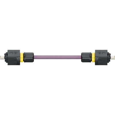 Harnessed SPE cable, PUR 12.5XD, connector A: Harting T1 PP, connector B: Harting T1 PP