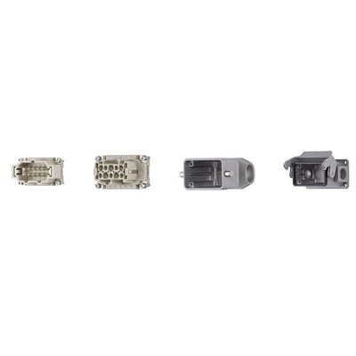 Harting connector set, pin and socket design (MAT90489821.U)