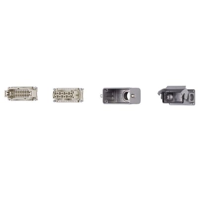Harting connector set, pin and socket design (MAT90489822.U)