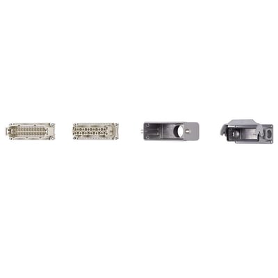 Harting connector set, pin and socket design (MAT90489824.U)