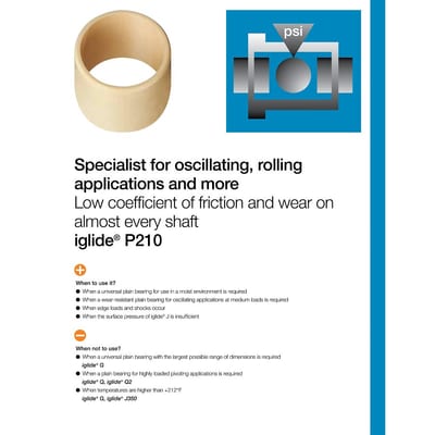 iglide® P210, guide roller, L-groove, 90°, mm