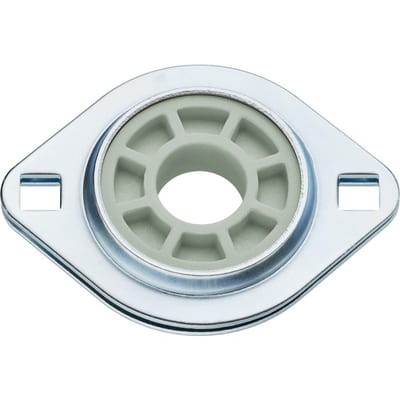 igubal® 2-Hole flange bearing with bearing insert, sheet metal housing
