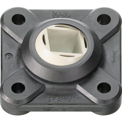 igubal® 4-Hole flange bearing with spherical ball for square profiles