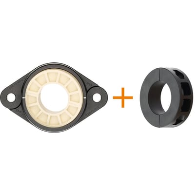 igubal® split 2-Hole flange bearing with bearing insert, compact