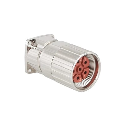 Standard connector, series B, M23 standard feed-through with coupling nut