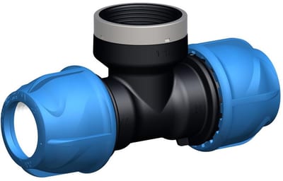 IJOINT Tee with RG socket - 40mm, 40mm, 1 1/4"
