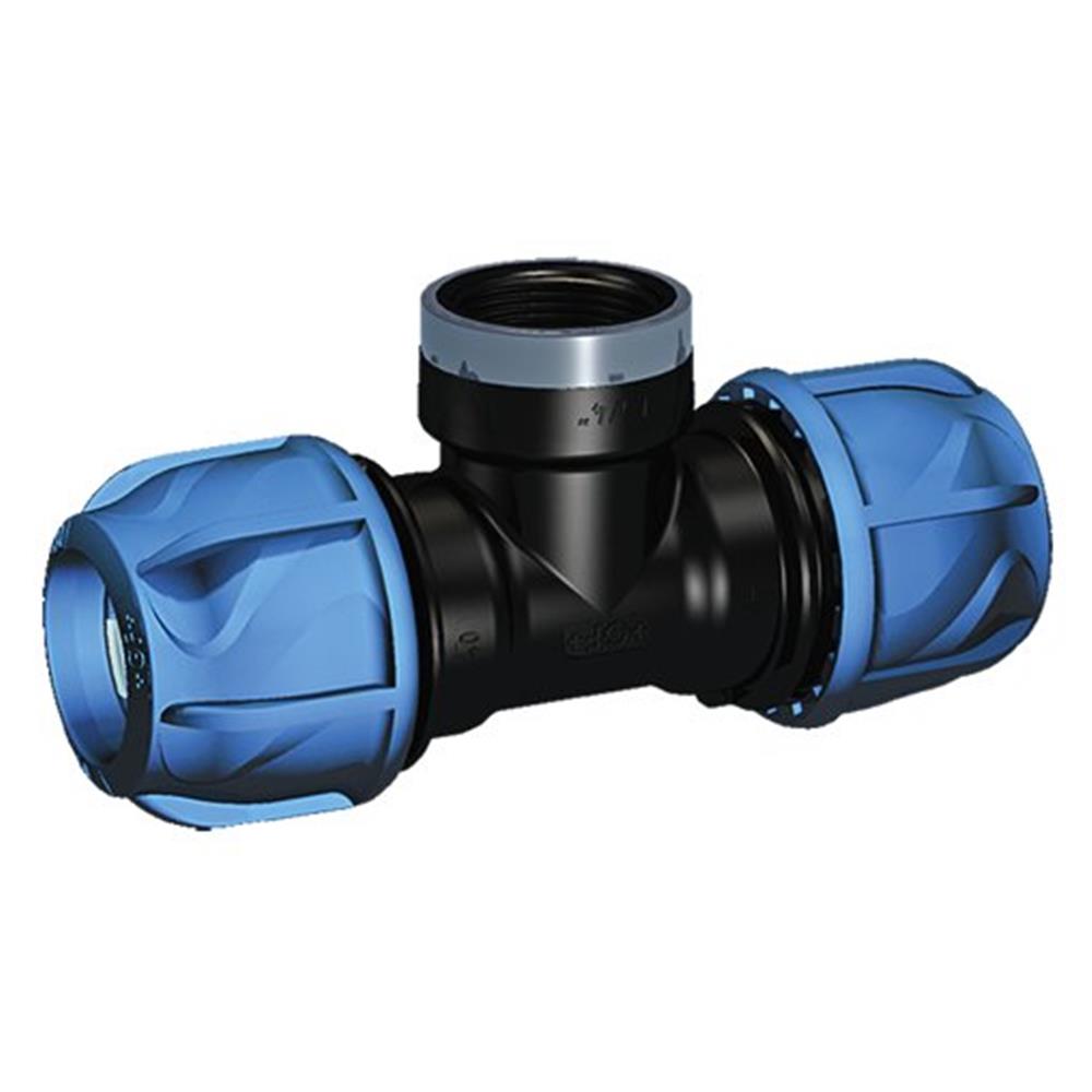 IJOINT Tee with RG socket - 40mm, 40mm, 1"