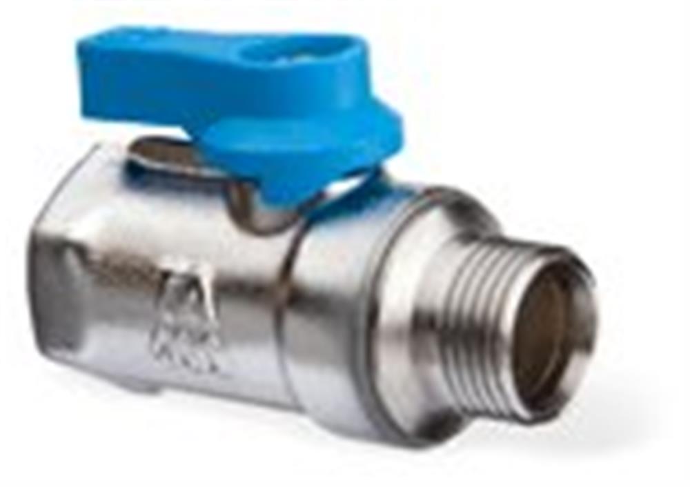 IMI TA 400 Mini Ball Valve, 3/8 x 3/8 inch, Dezincification-Resistant Brass, No Handle