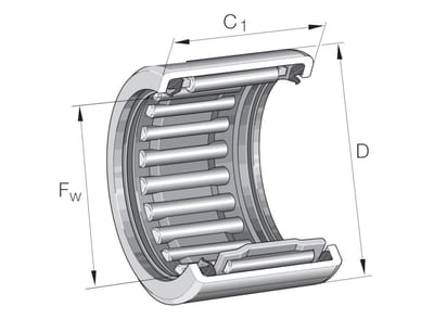 INA HK 1212 Needle Bearing - 12mm, 18mm, 12mm