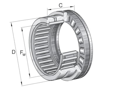 INA NKXR 25 Needle Thrust Bearing - 25mm, 37mm, 30mm