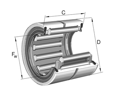 INA RNA 4908-2RSR Needle Bearing - 48mm, 62mm, 22mm