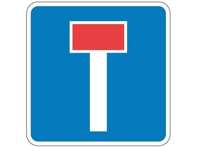 Information Sign blind road E18 - 50cm, 50cm