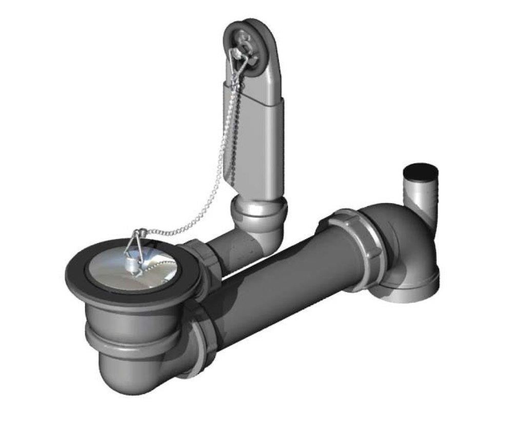 Intra Juvel A8 Drain Set complete with space saver, overflow and plug - Yes, Ofte: A, C, K, MK