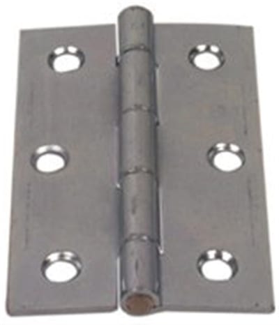 IPA Edge hinge with fixed brass pin - 50mm, 37.2mm, El-galvanised steel