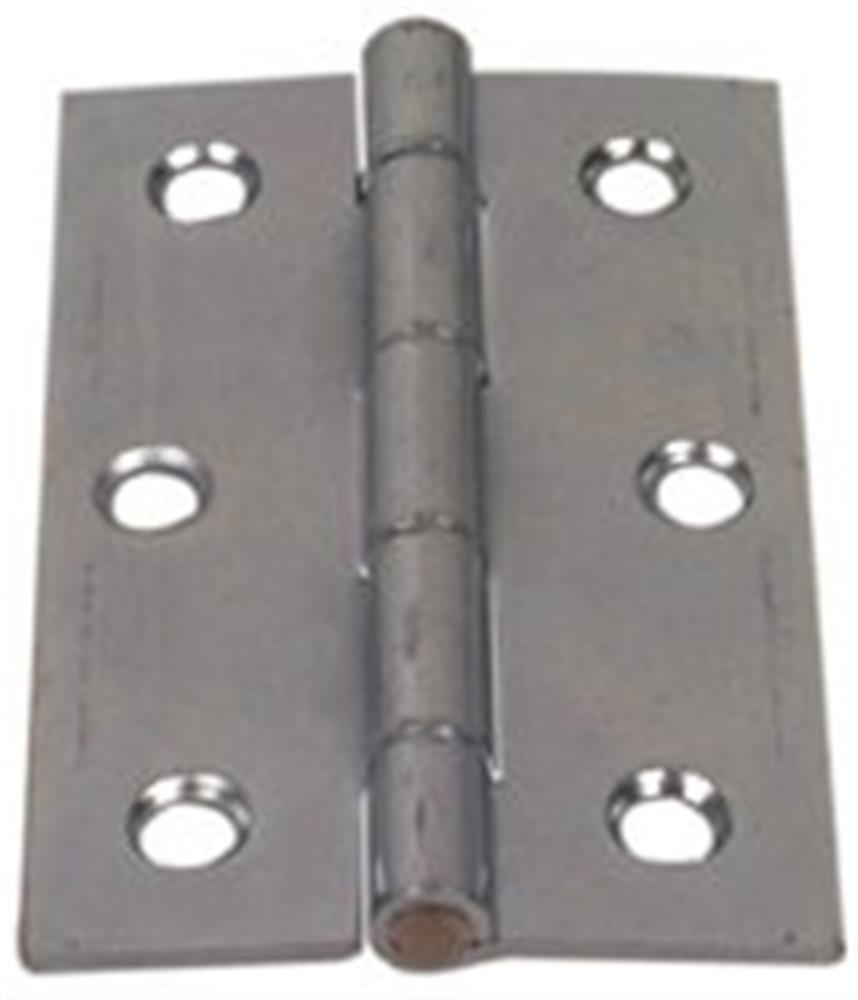 IPA Edge hinge with fixed brass pin - 89mm, 57.6mm, El-galvanised steel