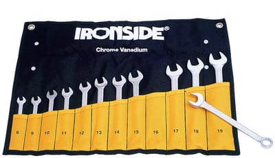 Ironside Combination Wrench Set - 8-19 mm, 12PCS, 112301