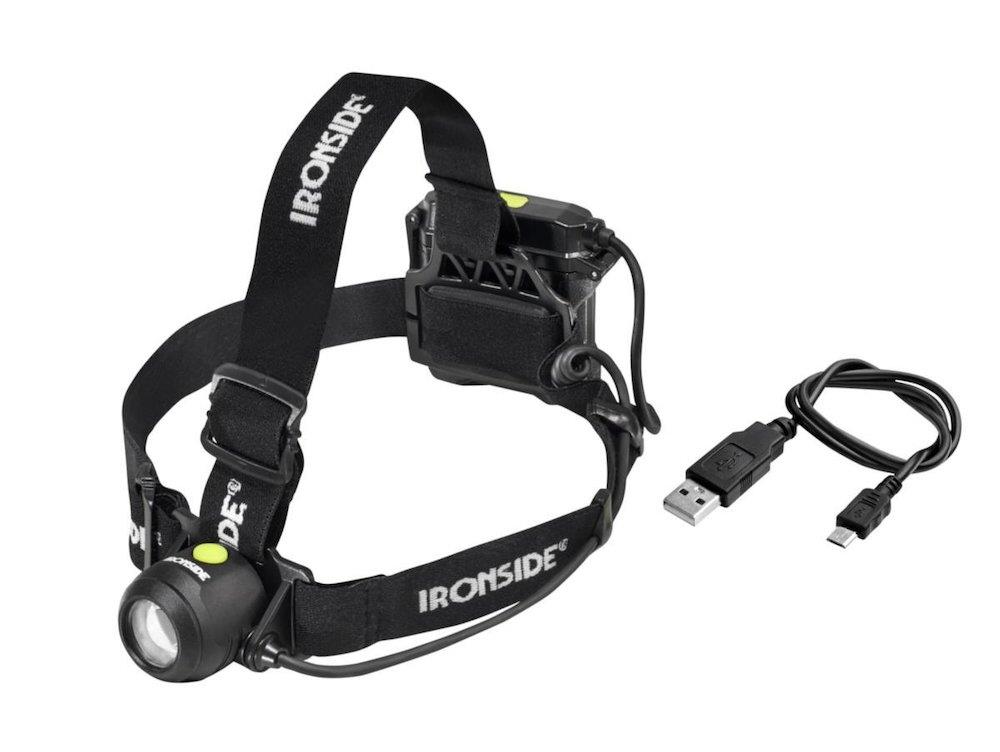 Ironside Headlamp with rubber battery pack - 3,8V/2850 mAh Li-Poly/4XAA, 950LM, No, Rechargeable/battery, 400078